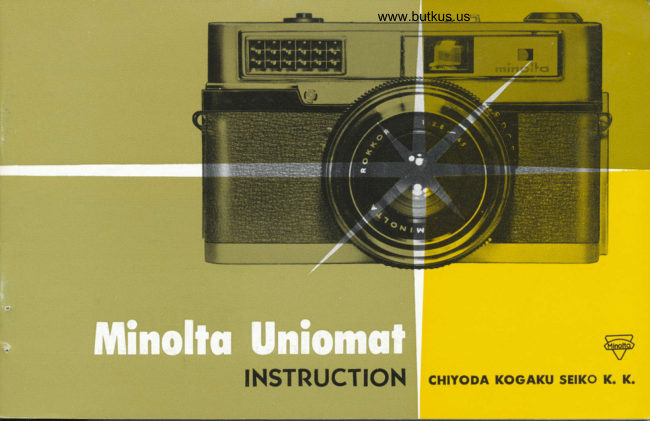 Minolta Uniomat manual cover