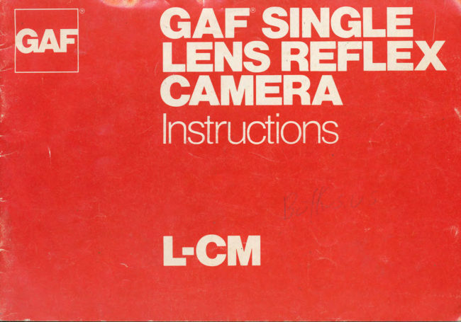 GAF L-CM manual cover