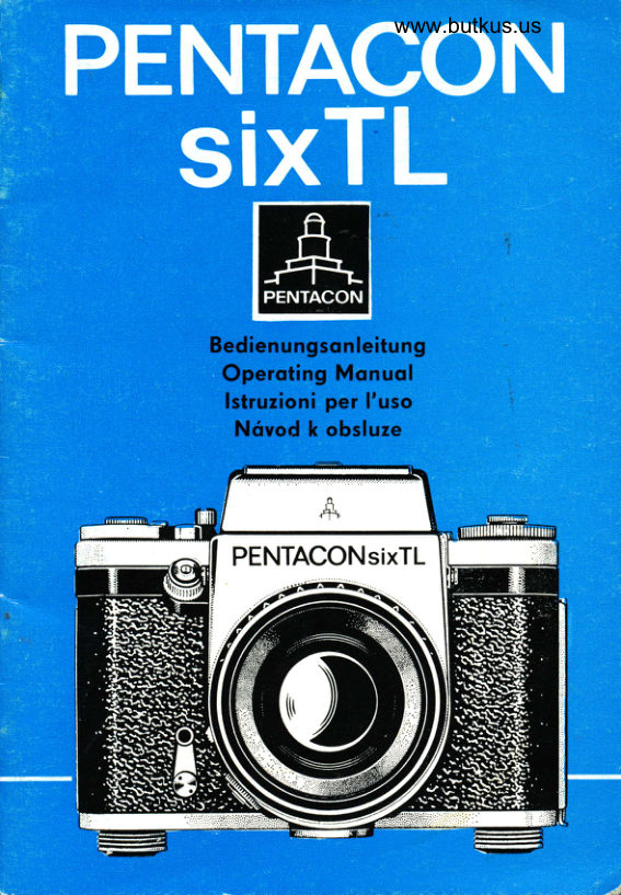 Pentacon Sixtl Single manual cover