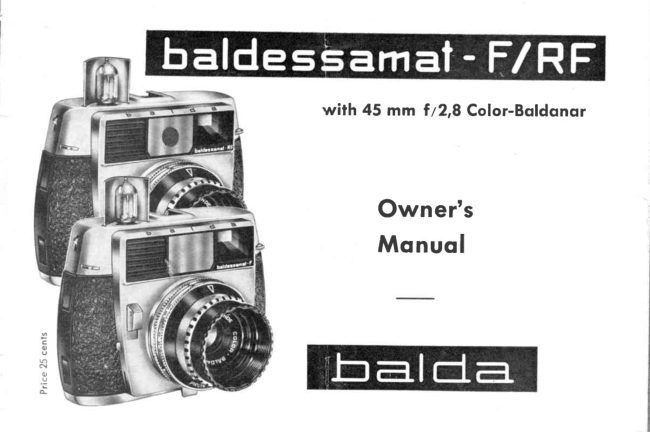 Balda Baldessamat manual cover
