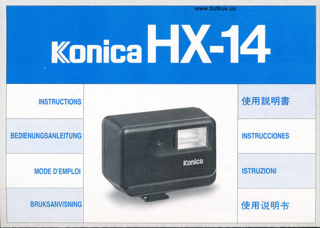 Konica Hx 14 manual cover