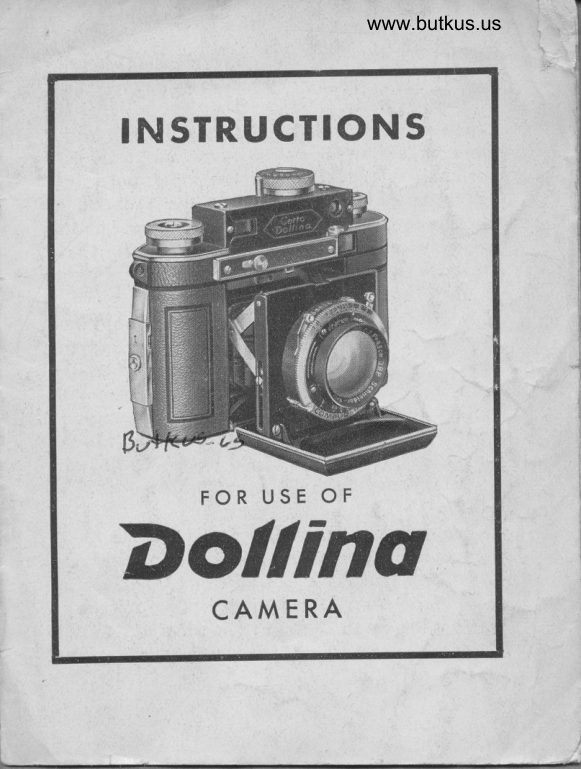 Dollina Camera / Dollina II manual cover