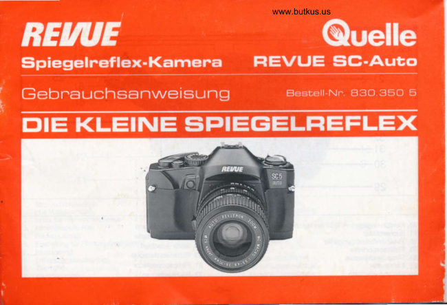 Revue SC5 Auto manual cover