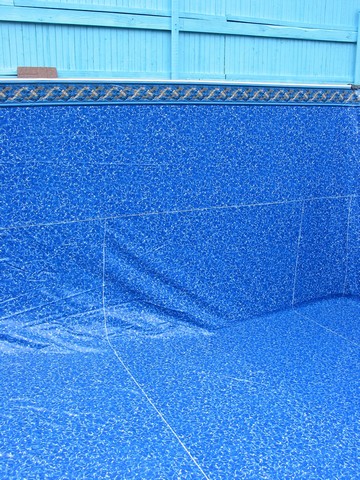As the water pulls the side down
