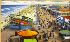 Historic Sea Side Heights NJ post card - Boardwalk and Casino