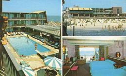 Historic Sea Side Heights NJ post card - Aztec Motel -1970s
