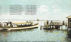 Historic Wild Wood NJ post card - Steamer transport - 1908