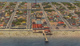 Historic Sea Side Heights NJ post card - Seaside Heights 1950s