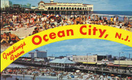Historic Ocean City NJ post card - 1980s