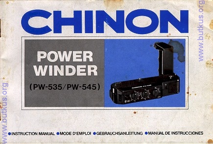 Chinon Power Winder PW-535-545 instructions, Mode D'Emploi