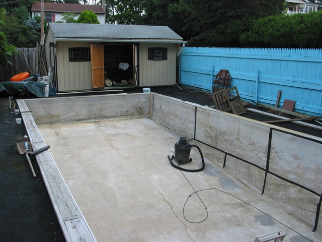 The pool empty
