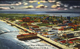 Historic Ocean City NJ post card - aerial view, 1940s