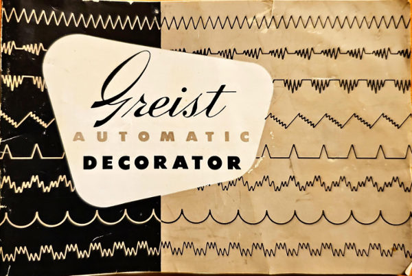 Greist Automatic Decorator Zig-Zag Attachment manual cover
