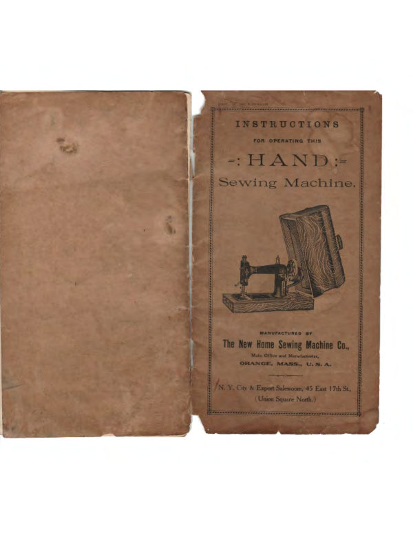 New Home Hand manual cover