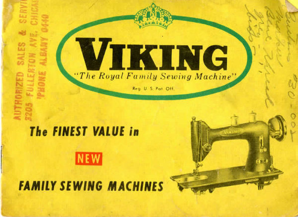 Viking Sewing Machines manual cover