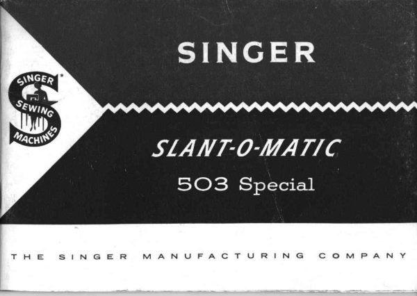Singer 503 manual cover