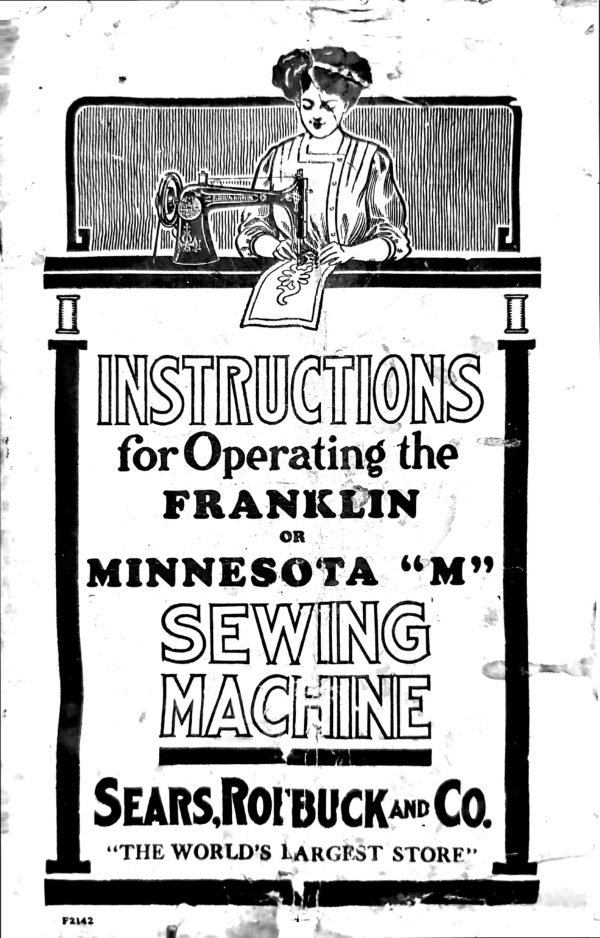 Sears Franklin or Minnesota Model M (black and white scan) manual cover