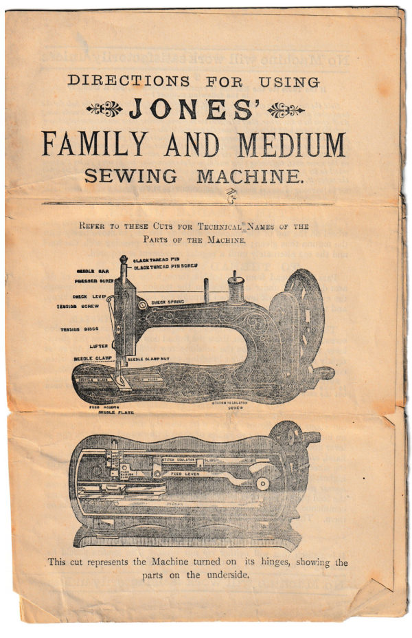 Jones Family and Medium manual cover