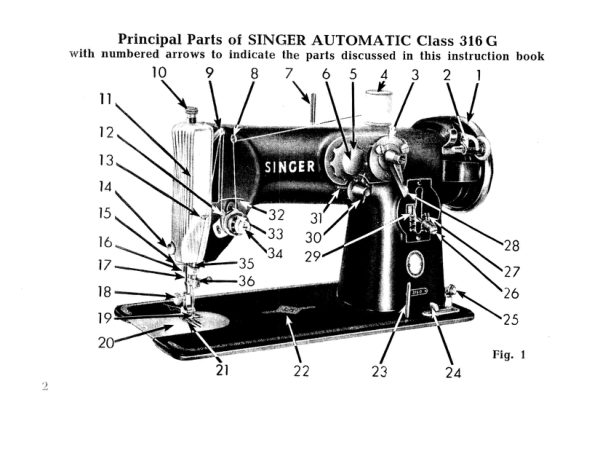 Singer 316G manual cover