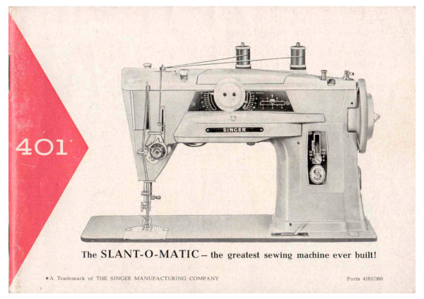 Singer 401 manual cover