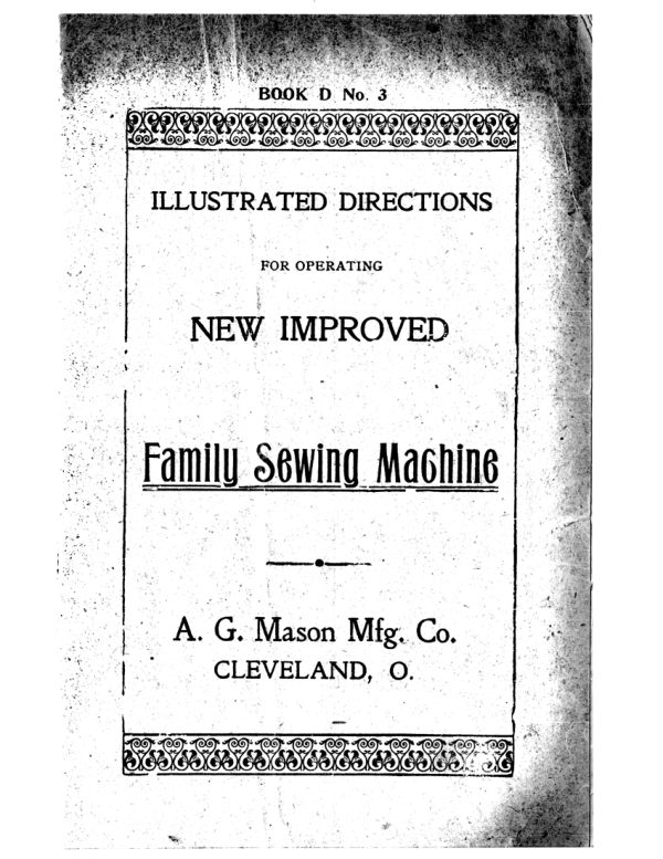 A. G. Mason Family (black and white scan) manual cover