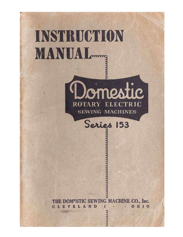 Domestic Series 153 manual cover
