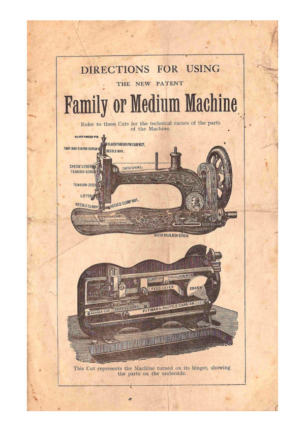 Bradbury Family & Medium Machines manual cover