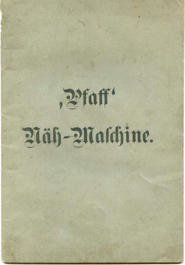 Pfaff A B - German manual cover