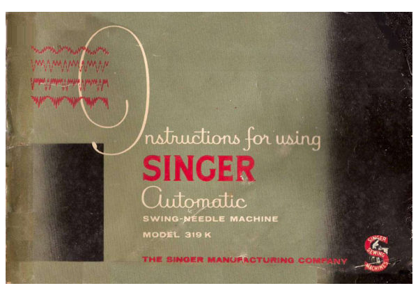 Singer 319K manual cover