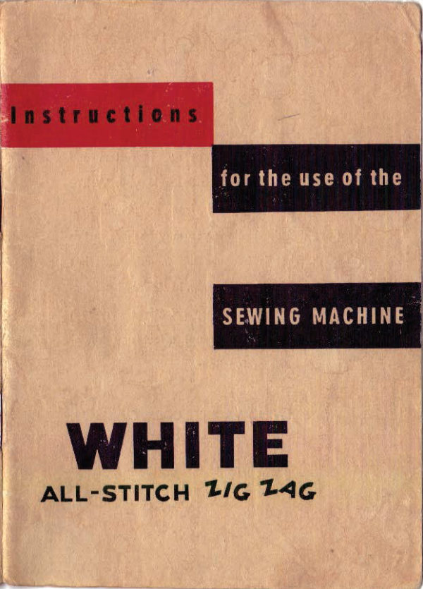 White All Stitch Zig Zag manual cover