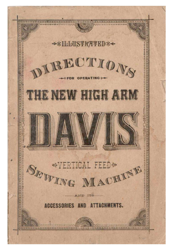 Davis Vertical Feed manual cover