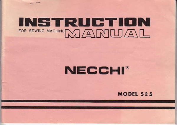 Necchi Model 525 manual cover