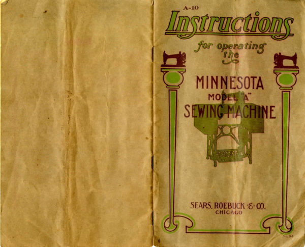 Sears Minnesota Model A manual cover