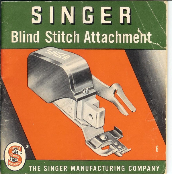 Singer Blind Stitch Attachment manual cover