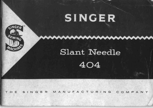 Singer 404 manual cover