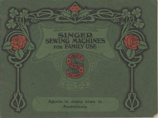 1910 Singer Sewing Machine Catalog - Australiasia manual cover