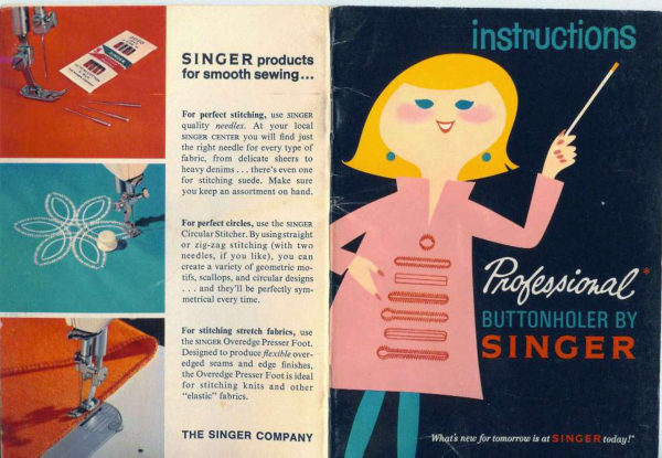 Singer Professional Model Buttonholer manual cover