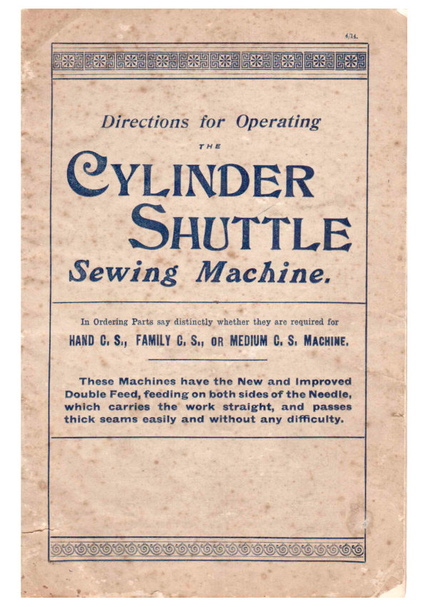 Jones Cylinder Shuttle manual cover
