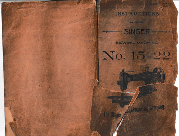 Singer 15-22 manual cover