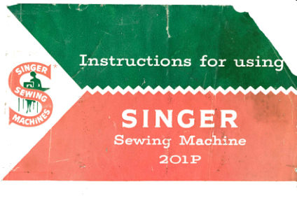 Singer 201p manual cover