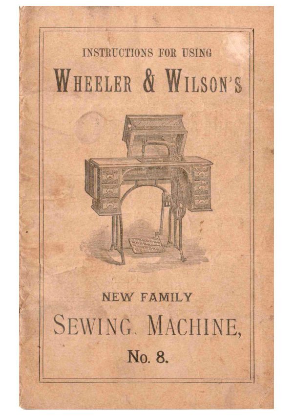 Wheeler & Wilson Number 8 manual cover