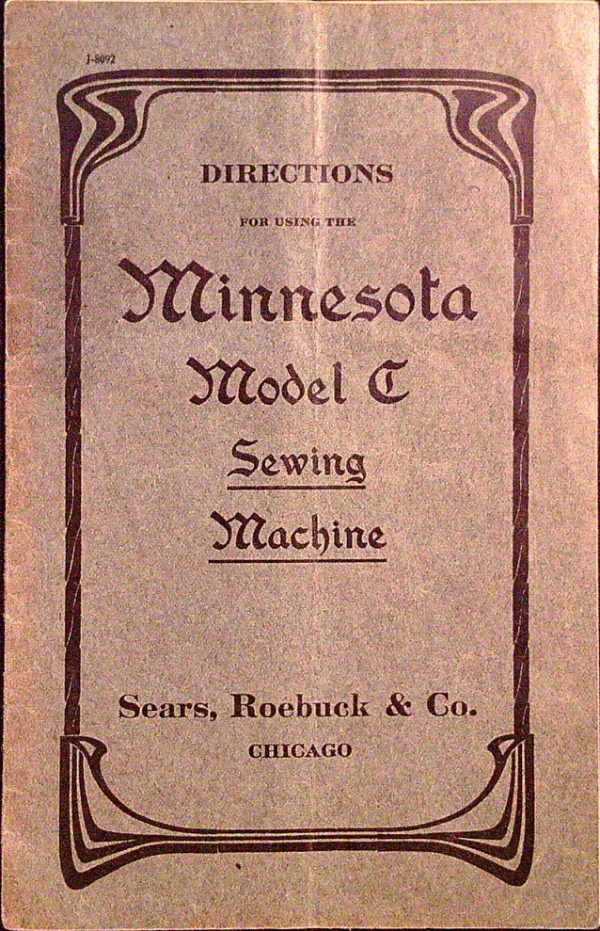 Sears Minnesota Model C (black and white scan) manual cover