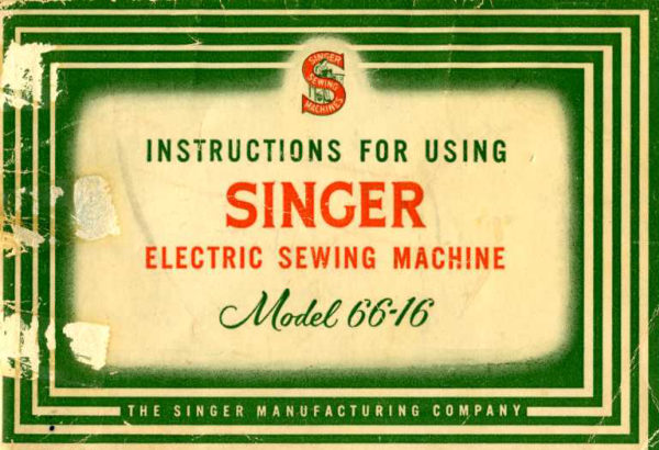 Singer 66-16 manual cover
