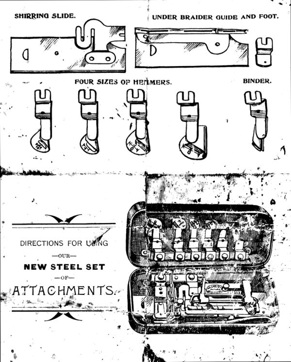 Greist Top Clamp Attachments in Steel Box (black and white scan) manual cover