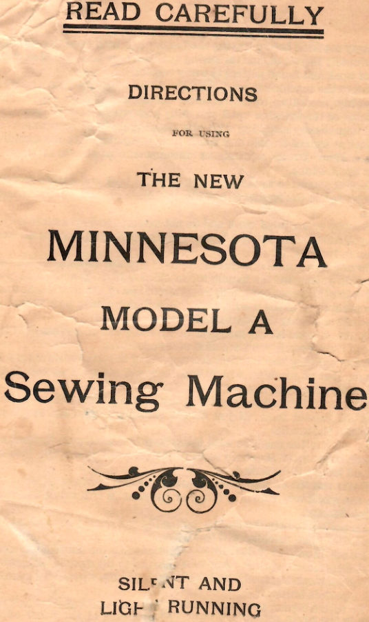 Davis New Minnesota Model A manual cover