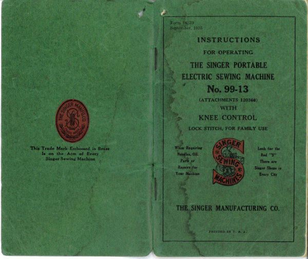 Singer 99-13 manual cover