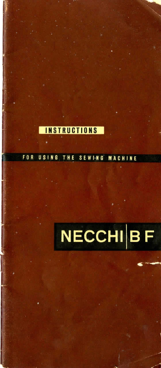 Necchi BF manual cover
