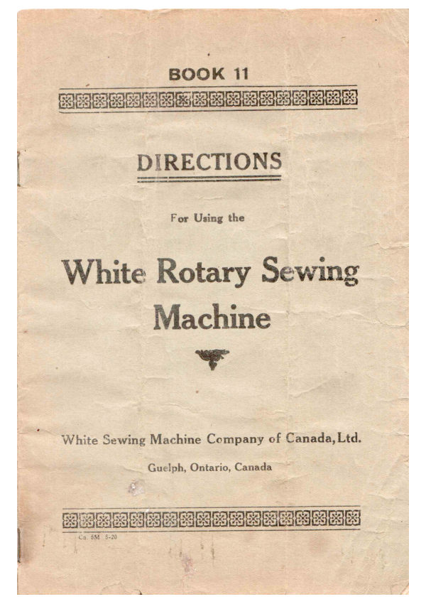 White Rotary — Book 11 manual cover