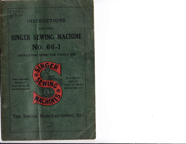 Singer 66-1 manual cover