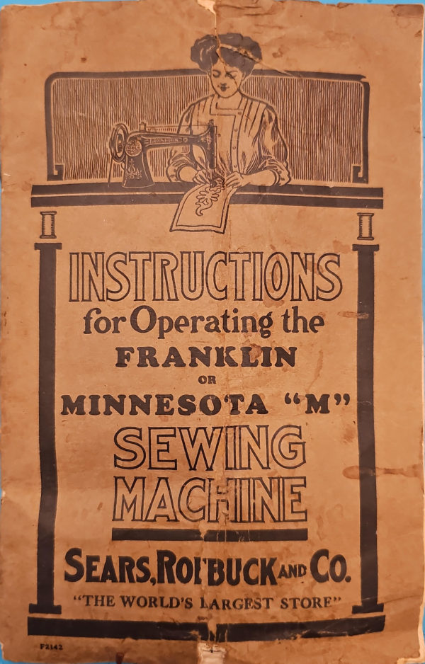 Sears Franklin or Minnesota Model M manual cover